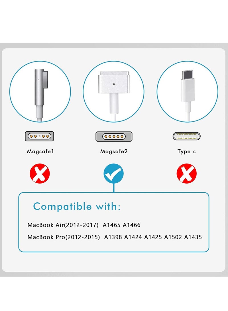 Compatible Mac Book Air Charger, 60W T-Tip Power Adapter Charger for Mac Book Pro 13" & Mac Book Air 11" and 13" (2012, 2013, 2014, 2015),models A1425,A1502,A1465,A1435,60W/45W - Image 3