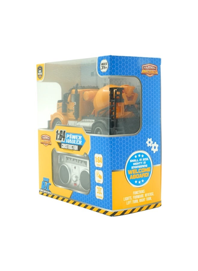 Mini Machines ماكينات ميني ميني R/C باور هولر للبناء - خلاط أسمنت | مقياس 1:64 | 4 قنوات | العمر 3 سنوات وما فوق - Image 4