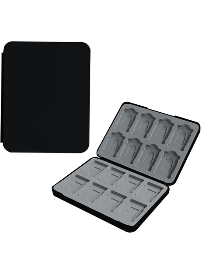 Switch Game Card Case With 16 Slots Portable Shockproof Game Card Holder Black Game Cards Storage Holder Box Cartridge Case Magnetic Closure & Hard Shell & Silicone Lining - Image 1