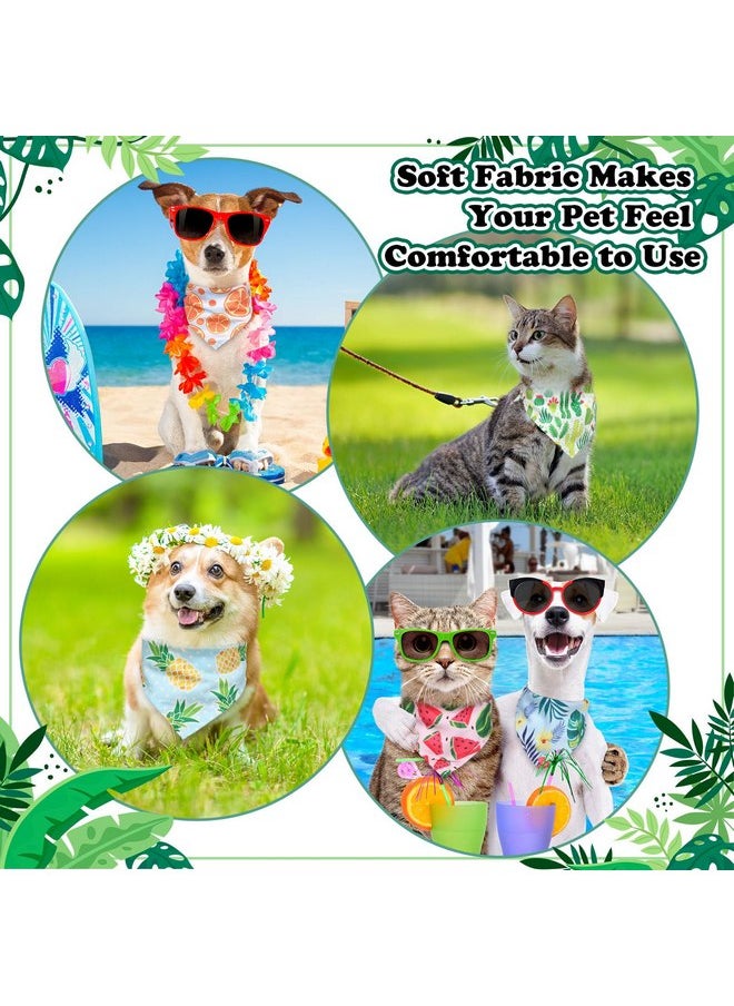 Reginary Reginary 72 Packs Summer Bandanas for Dog Bulk Fruit Dog Bandanas Pet Bandanas Hawaiian Triangle Scarf Bibs Dog Bibs Adjustable Dog Bandana for Pet Costume Accessories (Cute)  - Image 2