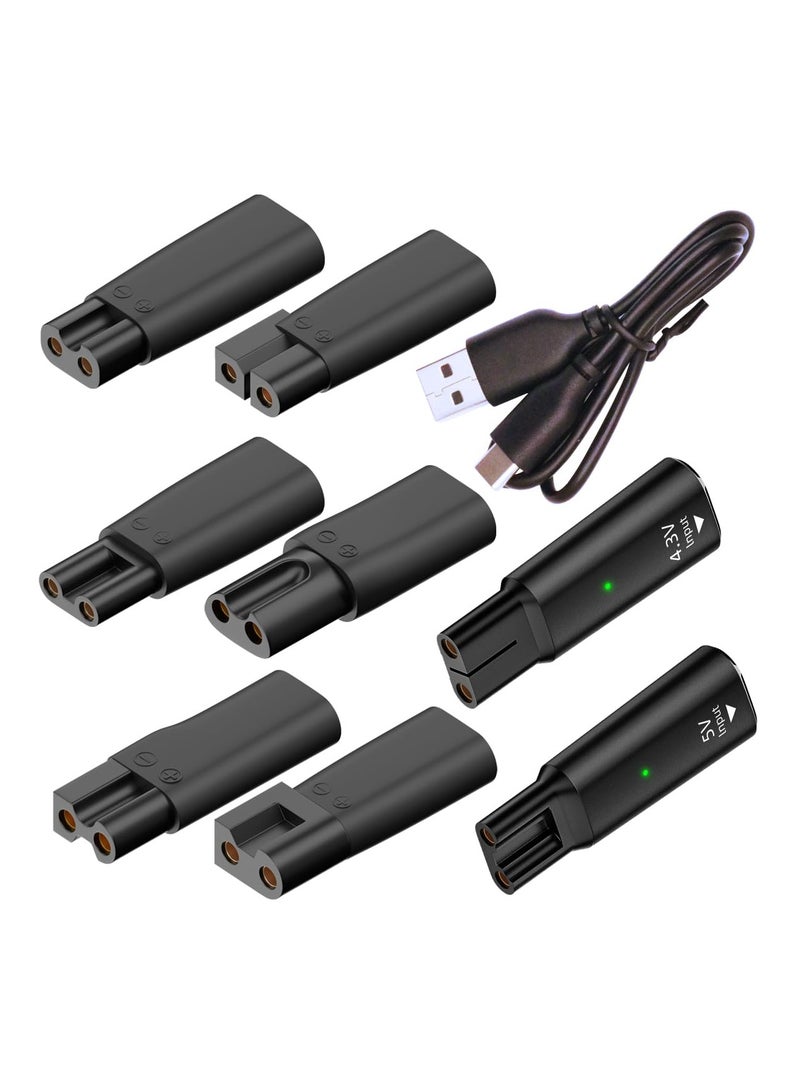 SYOSI 8PCS Universal USB C Power Cord Replacement Charger with 8 Charging Heads, USB Adapter for Electric Hair Clippers, Beard Trimmers, Shavers, Desk Lamps, and Purifiers - Compatible with Philips Norelco - Image 1