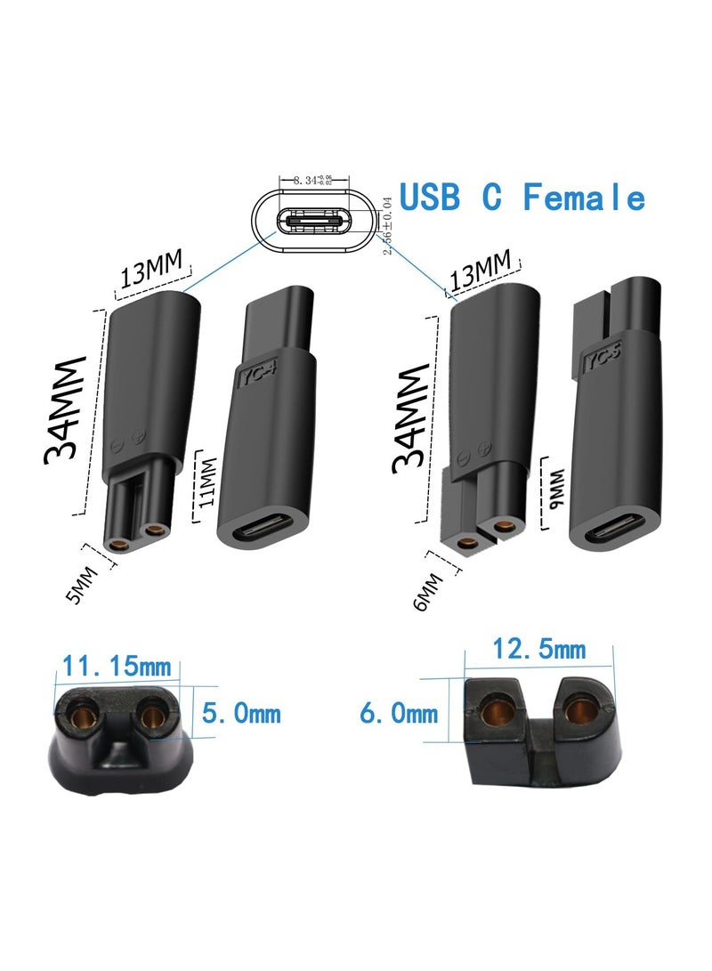 SYOSI 8PCS Universal USB C Power Cord Replacement Charger with 8 Charging Heads, USB Adapter for Electric Hair Clippers, Beard Trimmers, Shavers, Desk Lamps, and Purifiers - Compatible with Philips Norelco - Image 4