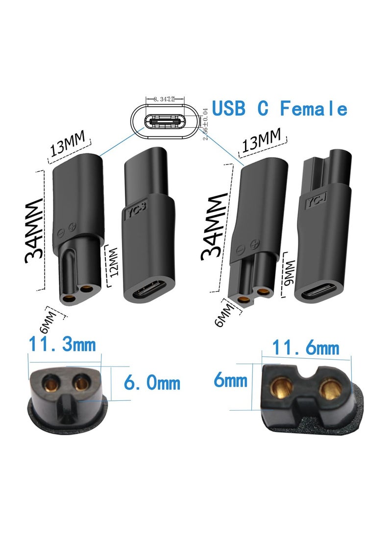 SYOSI 8PCS Universal USB C Power Cord Replacement Charger with 8 Charging Heads, USB Adapter for Electric Hair Clippers, Beard Trimmers, Shavers, Desk Lamps, and Purifiers - Compatible with Philips Norelco - Image 5