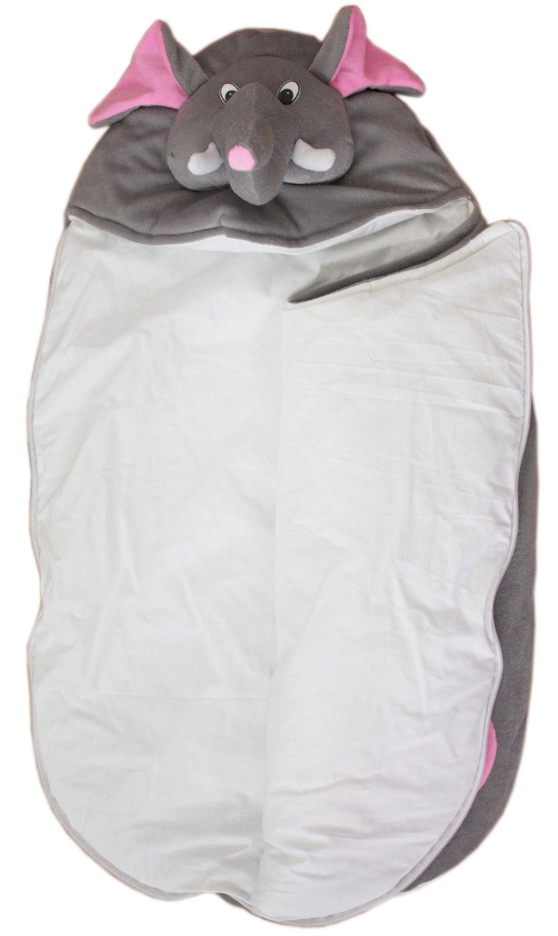 Amardeep Cute Cartoon Face Baby Sleeping Bag Cum Baby Carry Bag (Grey) - Image 2