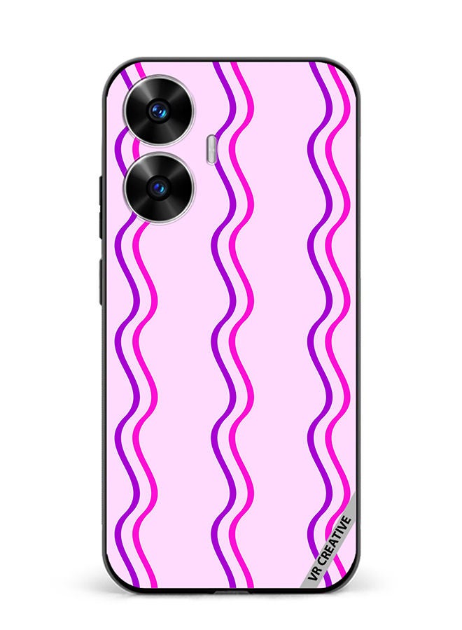 VR CREATIVE Protective Case Cover For Realme C55 Strips Design Multicolour - Image 1