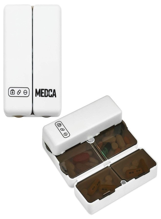 MEDca Magnetic Foldable Pill Box Case - (2 Pack) 7 Day Weekly Medicine Organizer - Portable Compact Lightweight Pill Container w/ 7 Compartments, Dustproof, Air-Tight, BPA-Free f Vitamins and Supplements - Image 3