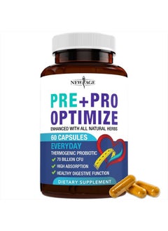 New Age Pro Optimize Probiotics for Women, Menopause, 70 Billion CFU, Digestive Health - Relief for Bloating, Hot Flashes, Joint Support, Night Sweats - Gut Health & Metabolism - Dong Quai (60 (Pack of 1))  - Image 1