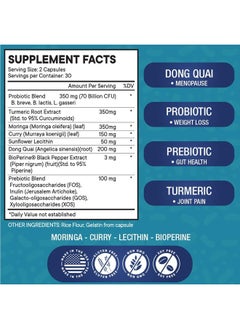 New Age Pro Optimize Probiotics for Women, Menopause, 70 Billion CFU, Digestive Health - Relief for Bloating, Hot Flashes, Joint Support, Night Sweats - Gut Health & Metabolism - Dong Quai (60 (Pack of 1))  - Image 2