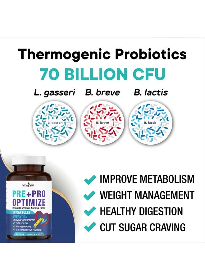 New Age Pro Optimize Probiotics for Women, Menopause, 70 Billion CFU, Digestive Health - Relief for Bloating, Hot Flashes, Joint Support, Night Sweats - Gut Health & Metabolism - Dong Quai (60 (Pack of 1)) - Image 5
