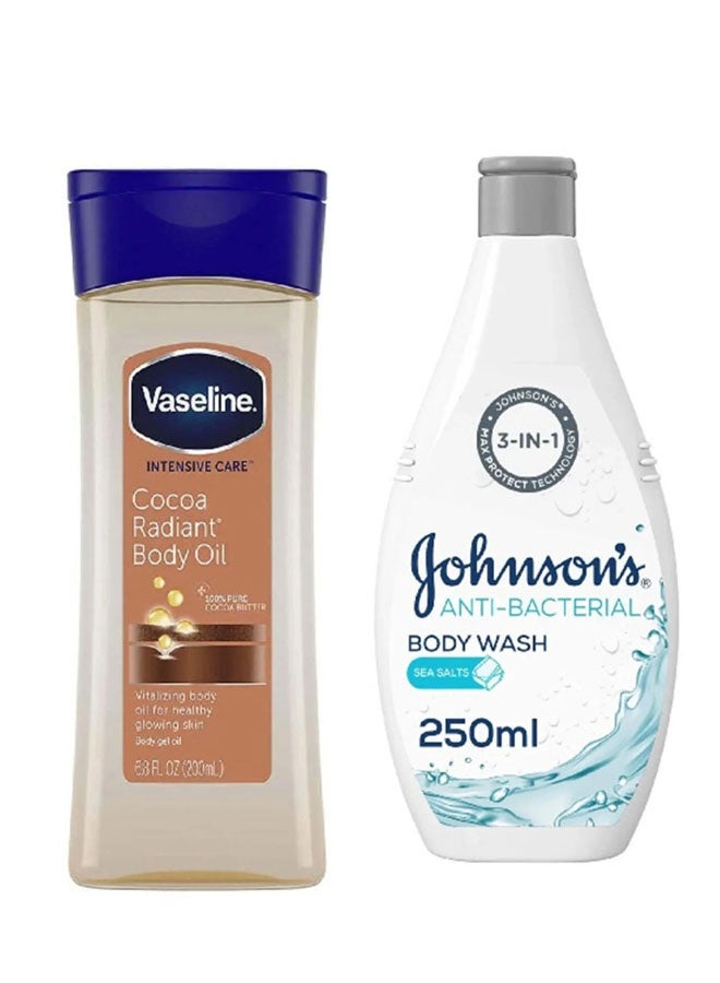 Vaseline Sea salt body wash (250 ml) + concentrated body oil with pure cocoa butter (200 ml)