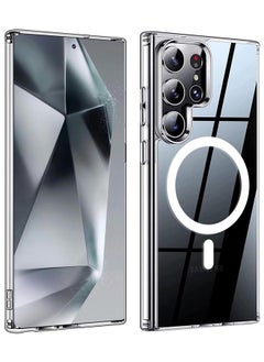 Samsung Galaxy S24 Ultra Clear Case Cover Protector with Support Magsafe Charger (Clear)