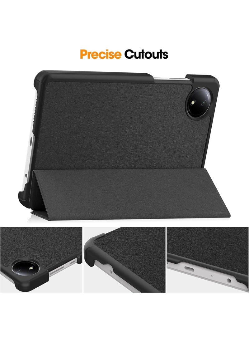 Case Compatible with Xiaomi Redmi Pad SE 8.7 inch Released 2024, Lightweight Hard Shell Protective Case with Multi-Angle Stand,Automatic sleep/wake-up(Black)