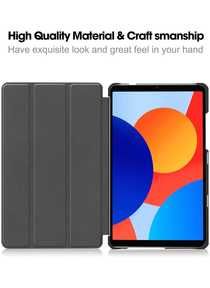 Case Compatible with Xiaomi Redmi Pad SE 8.7 inch Released 2024, Lightweight Hard Shell Protective Case with Multi-Angle Stand,Automatic sleep/wake-up(Black)
