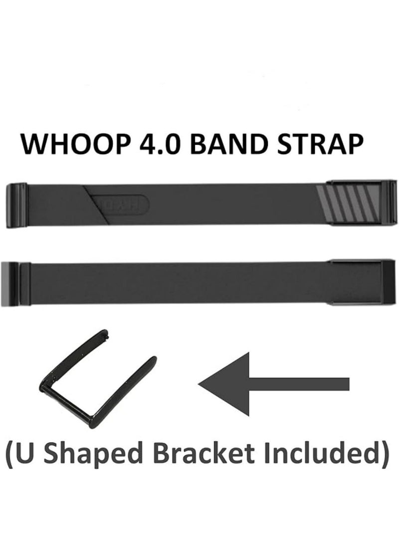 Aookay Wristband - Replacement Fast-Drying Band Compatible with WHOOP 4.0 - Stylish & Affordable Replacement Strap - Breathable Band Strap Including U Shape Black Connector (Black) - Image 2