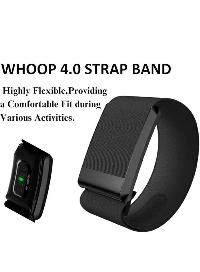 Aookay Wristband - Replacement Fast-Drying Band Compatible with WHOOP 4.0 - Stylish & Affordable Replacement Strap - Breathable Band Strap Including U Shape Black Connector (Black) - Image 5