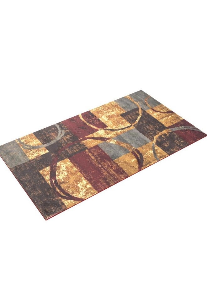 Unique Loom Barista Collection Area Rug - Kouillou (3' 1" X 5' 3" Rectangle, Multi/ Brown) - Image 3