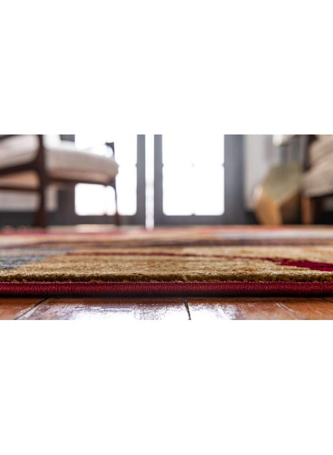 Unique Loom Barista Collection Area Rug - Kouillou (3' 1" X 5' 3" Rectangle, Multi/ Brown) - Image 4