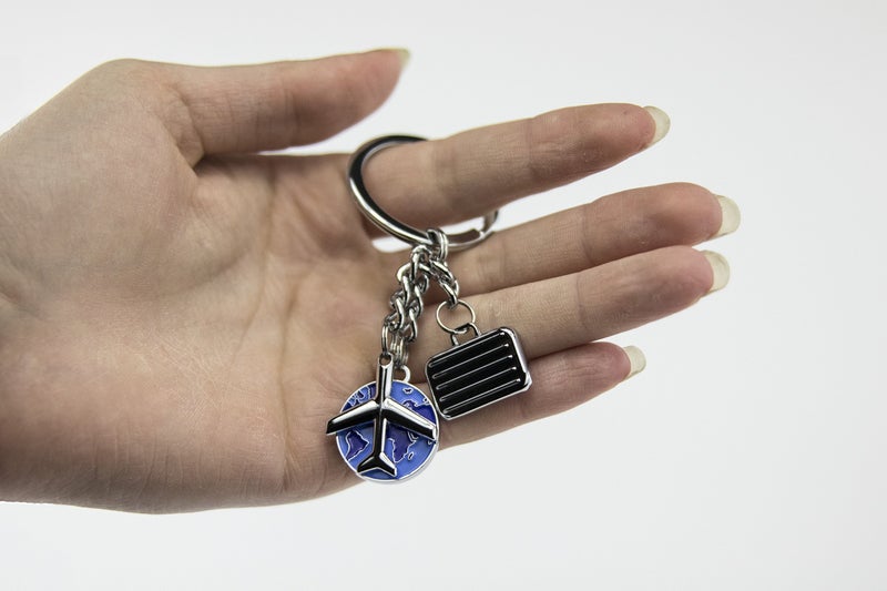 Troika Weltenblummer Travel Charms Keyring (KR1045CH) - Image 3
