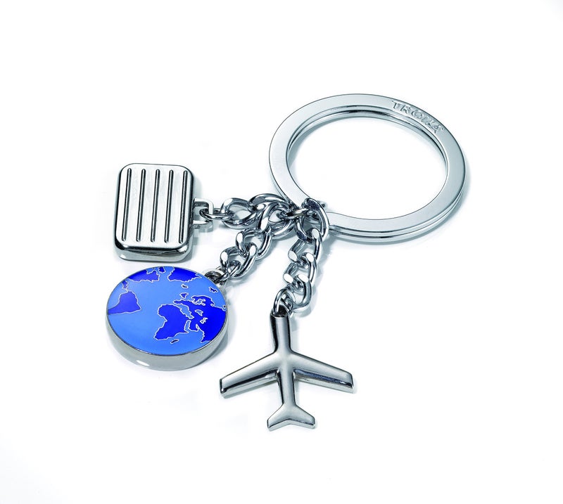 Troika Weltenblummer Travel Charms Keyring (KR1045CH) - Image 1