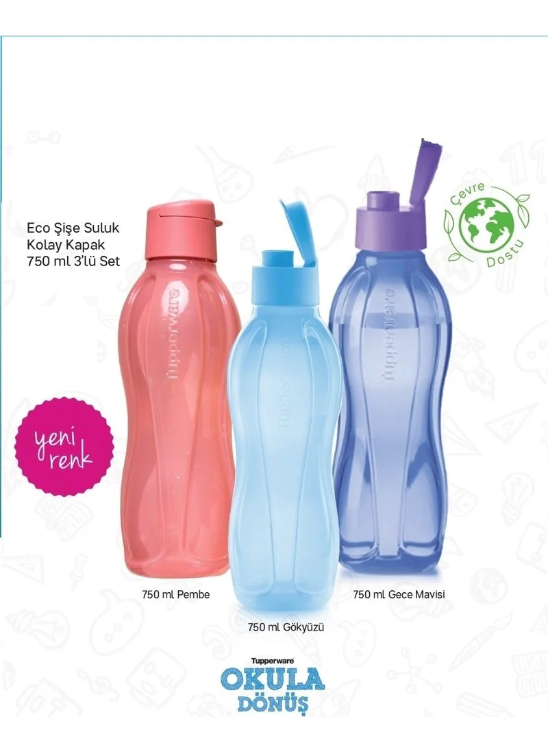 Tupperware Eco Bottle Drinker 750 ml 3 Pcs