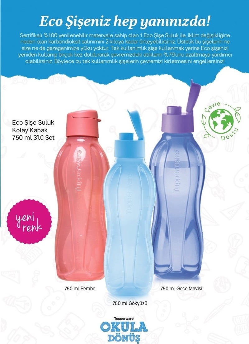 Tupperware Eco Bottle Drinker 750 ml 3 Pcs  - Image 2