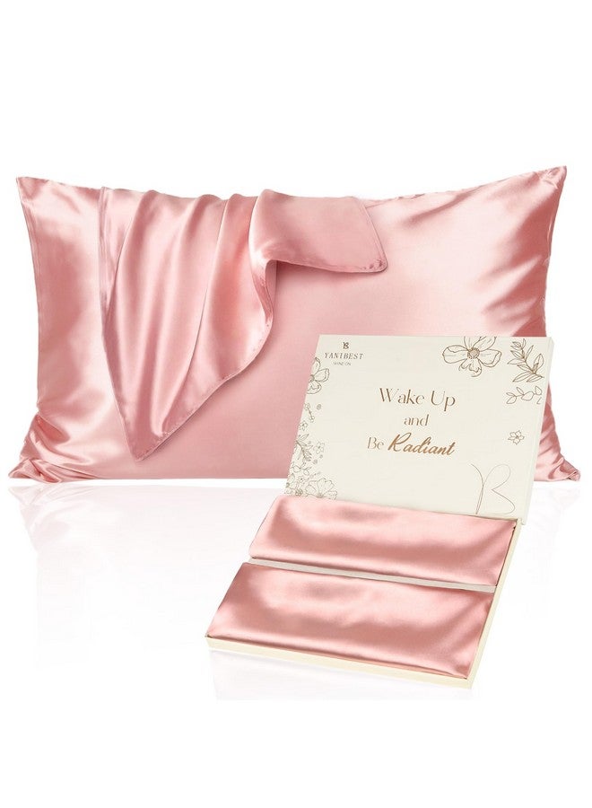 Yanibest Satin Pillowcase, Silk Pillow Cases for Hair and Skin with Zipper, Standard Pillow Cases Set of 2 for 20"x26", Exquisite Packaging for Women Men - Image 1