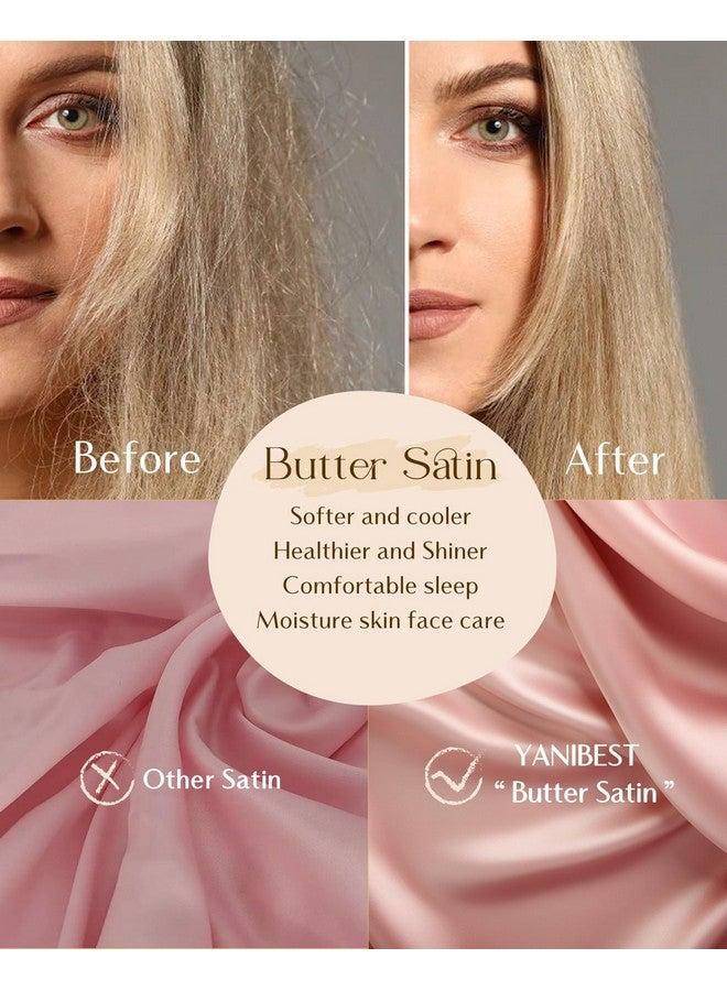 Yanibest Satin Pillowcase, Silk Pillow Cases for Hair and Skin with Zipper, Standard Pillow Cases Set of 2 for 20"x26", Exquisite Packaging for Women Men - Image 4