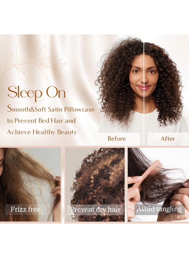 Yanibest Satin Pillowcase, Silk Pillow Cases for Hair and Skin with Zipper, Standard Pillow Cases Set of 2 for 20"x26", Exquisite Packaging for Women Men - Image 3