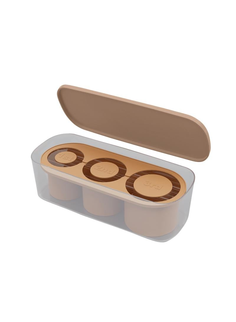 Bluejw صينية مكعبات الثلج لصنع مكعبات الثلج من السيليكون مع غطاء لكوب سعة 40 أونصة لتبريد الويسكي والكوكتيلات والمشروبات والقهوة سهل التعبئة والإفراج عن مكعبات الثلج خالية من BPA - Image 2