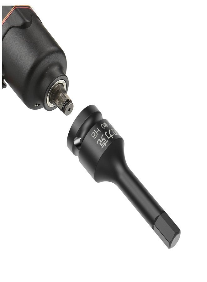 FOCMKEAS 3/8" Square Drive H8(8mm) Impact Hex Bit Socket, 60mm(2.36") Length, Hex Driver, Impact Grade, One-Piece Construction, 3/8" Drive Allen Bit Socket, Cr-Mo Steel, Black - Image 5