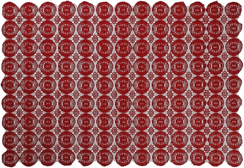 STITCHNEST - Net Table Cloth, 4 Seater, Maroon, Pack of 1 - Image 3