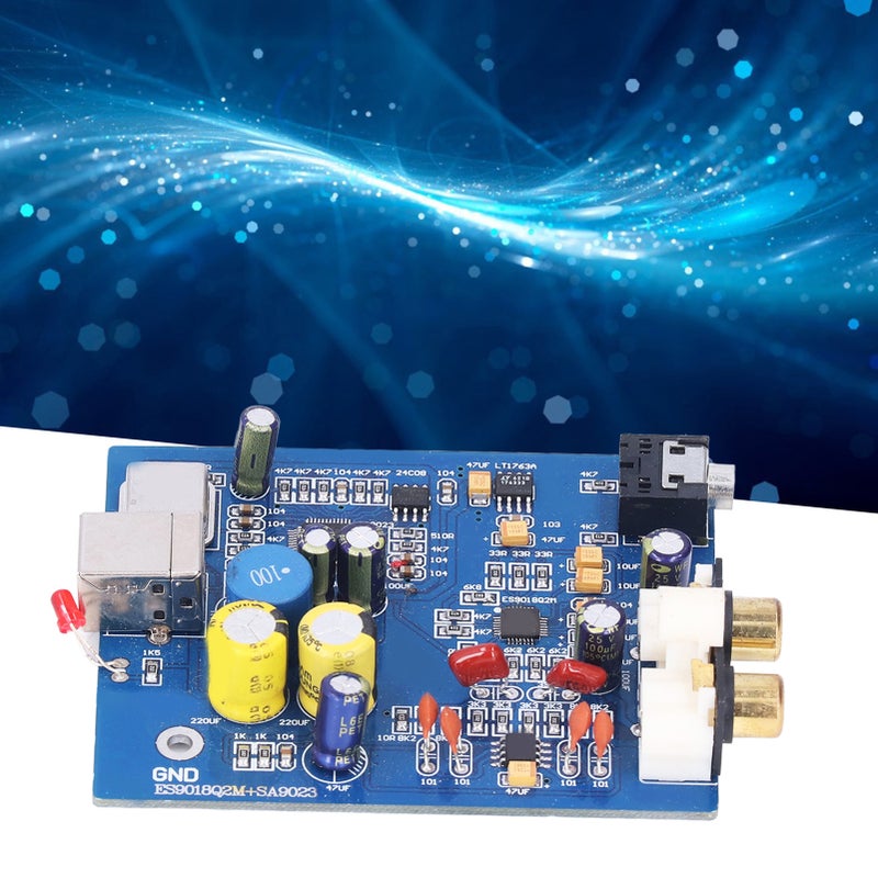Audio Amplifier Module HiFi DAC Decoder Board External Sound Card 24bit 96K SA9023 ES9018K2M - Image 5