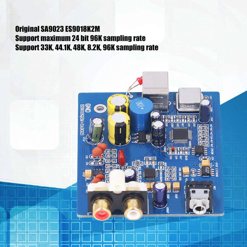 Audio Amplifier Module HiFi DAC Decoder Board External Sound Card 24bit 96K SA9023 ES9018K2M - Image 2