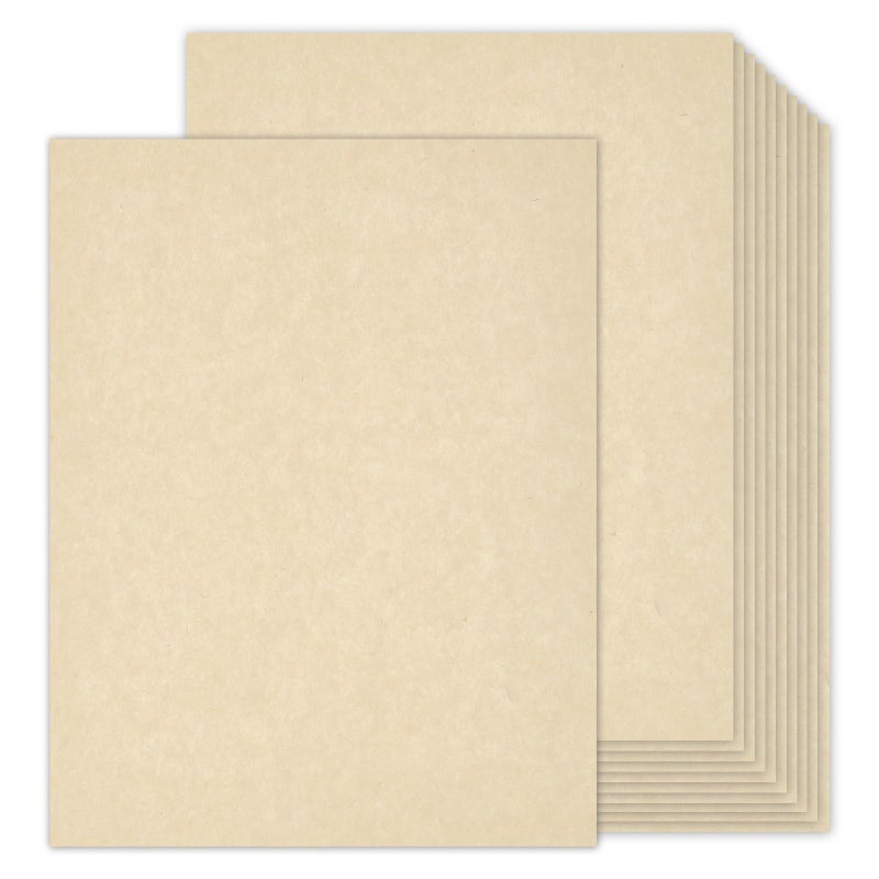 Goefun 100 Sheets Cream Parchment Paper, Goefun Off White Parchment Cardstock 8.5 x 11, 65lb Cover (180 gsm) Ivory Blank Certificate Paper Cardstock for Invitations, Crafts, Menus, DIY Cards - Image 1