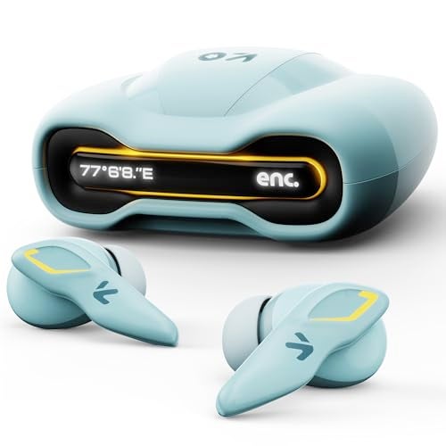GOBOULT Astra Truly Wireless in Ear Earbuds with 48H Playtime, Built-in App Support, 45ms Low Latency Gaming, 4 Mics ENC, Breathing LEDs,13mm Bass Drivers, TWS Ear Buds (Powder Blue) - Image 1