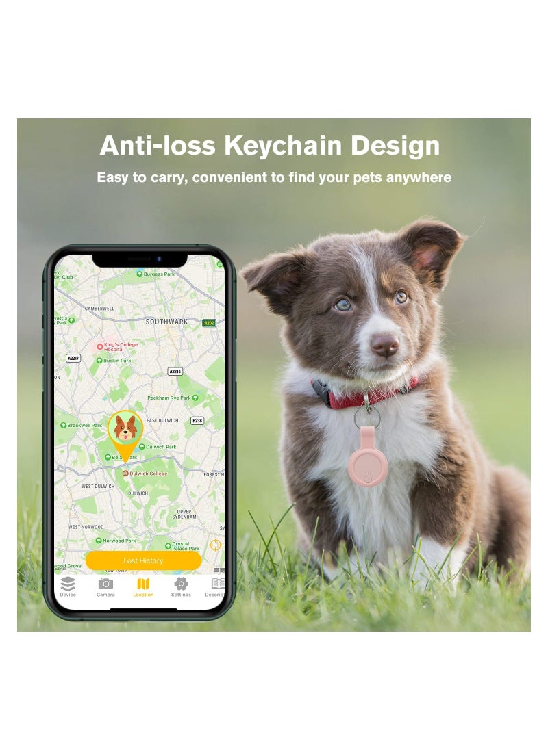 Y&D 2 Pack Bluetooth Key Finder Locator, Mini Anti Lost Item Tag Tracker Alarm For Pet, Key, Wallet, Luggage, Compatible With Ios And Android, Incl Silicone Protective Cases (White and Pink)  - Image 5
