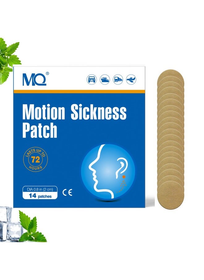 MQ MQ 28ct Motion Sickness Patches Non Drowsy, Sea Sickness Patches for Cruise Travel Essentials, Waterproof Patch Behind Ear for Car Airplane Altitude Sickness, Long Last 72H  - Image 1