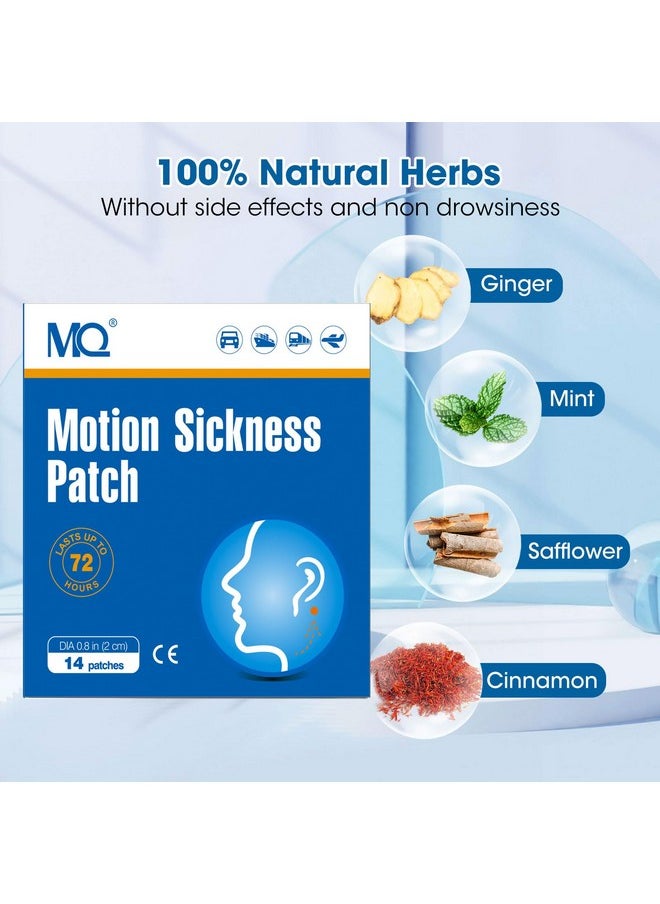 MQ MQ 28ct Motion Sickness Patches Non Drowsy, Sea Sickness Patches for Cruise Travel Essentials, Waterproof Patch Behind Ear for Car Airplane Altitude Sickness, Long Last 72H  - Image 3