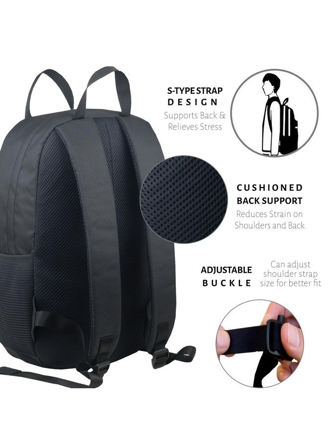 TRAVALATE 20 Ltr Daypack Backpack | Lightweight & Water-Resistant | Travel & Everyday Bag with Spacious Main Compartment, Easy Access Front Pocket and top Handles |(16 x 10 x 5) Inch - Black - Image 4