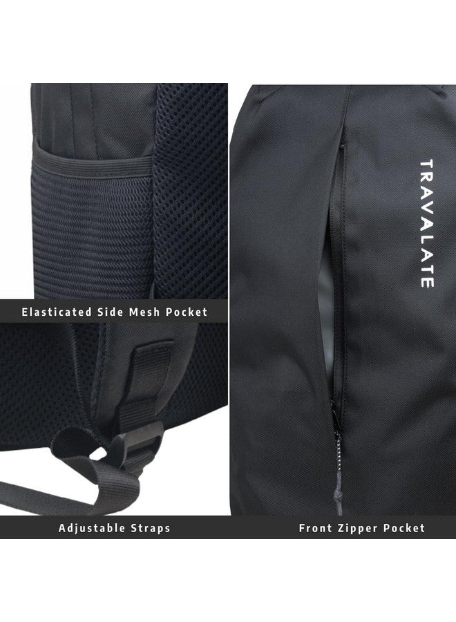 TRAVALATE 20 Ltr Daypack Backpack | Lightweight & Water-Resistant | Travel & Everyday Bag with Spacious Main Compartment, Easy Access Front Pocket and top Handles |(16 x 10 x 5) Inch - Black - Image 5