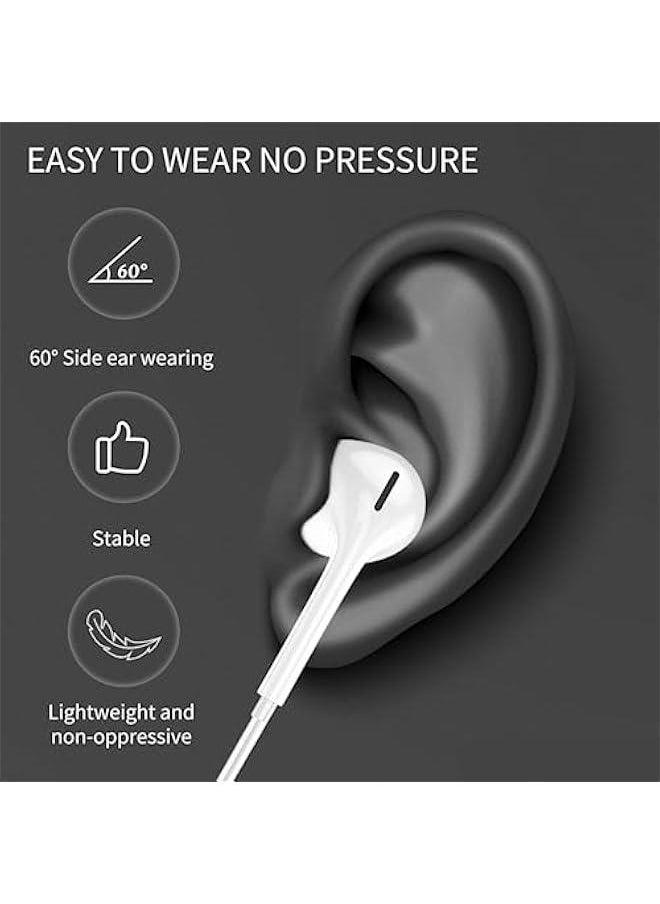 USB C earphones, C-type wired ears with built-in microphone and volume control for soundproof stereo headphones, soundproof internal ears for Google Pixel, On Plus, Samsung Galaxy, iPad Pro, and MacBook
