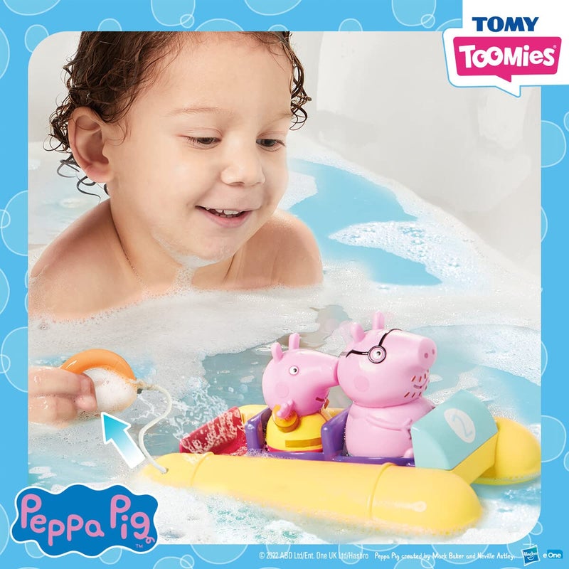 TOMY Toomies Peppa Pig Bath Toys - Peppaâ€™s Boat Adventure Bath Toy Set - Includes 2 Boat Toys and 5 Peppa Pig Figures - Peppa Pig Toy Boats - Toddler Bath Toys for 18 Months and Up - Image 5