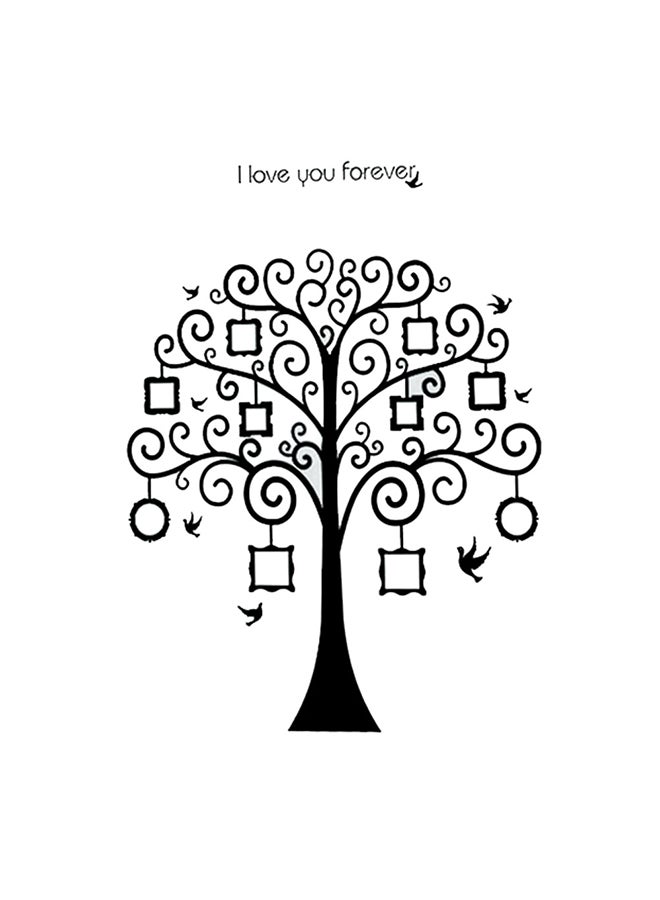 Voberry 3D DIY Photo Tree PVC Decals Adhesive Wall Stickers Mural Art Home Decor Black - Image 1