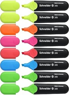 Schneider highlighter job refillable pens, assorted colours, pack of 8, yellow, orange, pink, red, blue, green) - pzsku/Z01C416009583C5ED59E4Z/45/_/1720388794/fca67fb3-2de2-4bc2-a082-49dc7977788a