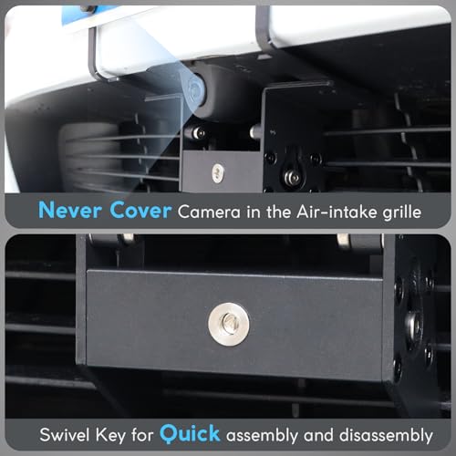 KIMCARLEY Lockable Front License Plate Holder for Tesla Model Y Juniper 2025 2026, Anti-Theft Design License Plate Mount, No Drilling&No Adhesives License Frame Mount Kit, Key-lock Feature License Plate Bracket - Image 3