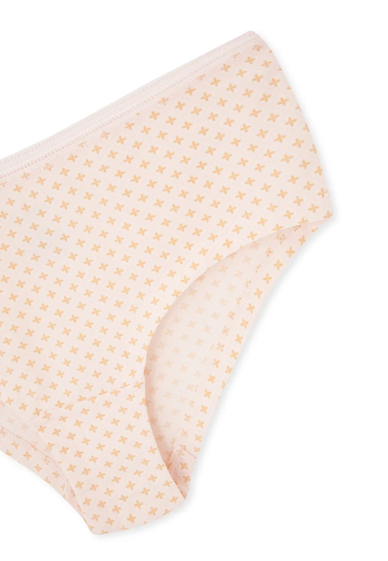 dagi  3 Pack Geometric Mid Rise Pink Cotton Blend Hipster for Women | Best Price UAE