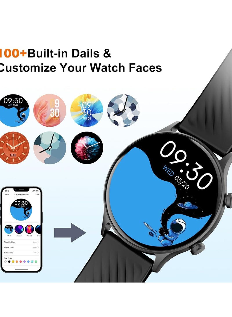 PEJE PEJE ZW04 Smart Watch,1.39" HD Display,Muslim Prayer Alerts, SpO2/Heart Rate/Sleep Monitor,120+ Sports Modes, IP68 Waterproof,Bluetooth Calling + Extra Strap - Compatible with iOS & Android (Gold) - Image 2