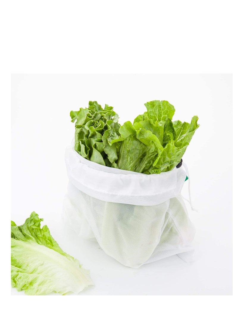 SYOSI Fruit Mesh Bags Set of 15 Reusable Produce Lightweight Washable Storage For Fruits Vegetables Toys Groceries Kitchen And Home Organize with Colorful Tare Weight Tags 3 Sizes - Image 2