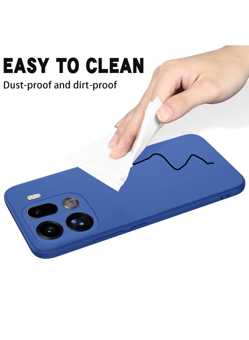 دبليو تيك غطاء حماية للجهاز Oppo Find X9 Pro 5G 2025 من السيليكون السائل الناعم (MCRPSN) - أزرق كحلي - Image 2