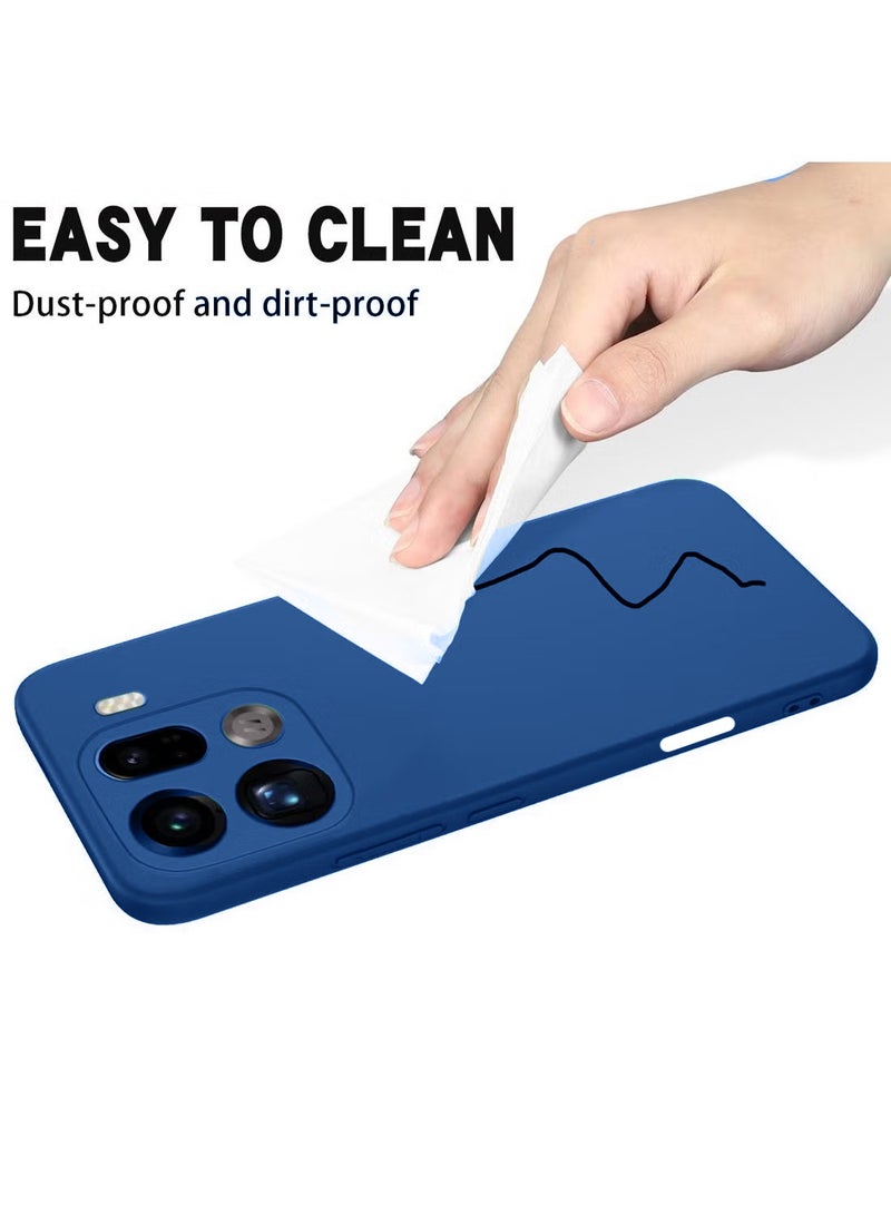 دبليو تيك غطاء حماية للجهاز Oppo Find X9 Pro 5G 2025 من السيليكون السائل الناعم (MCRPSN) - أزرق كحلي - Image 2